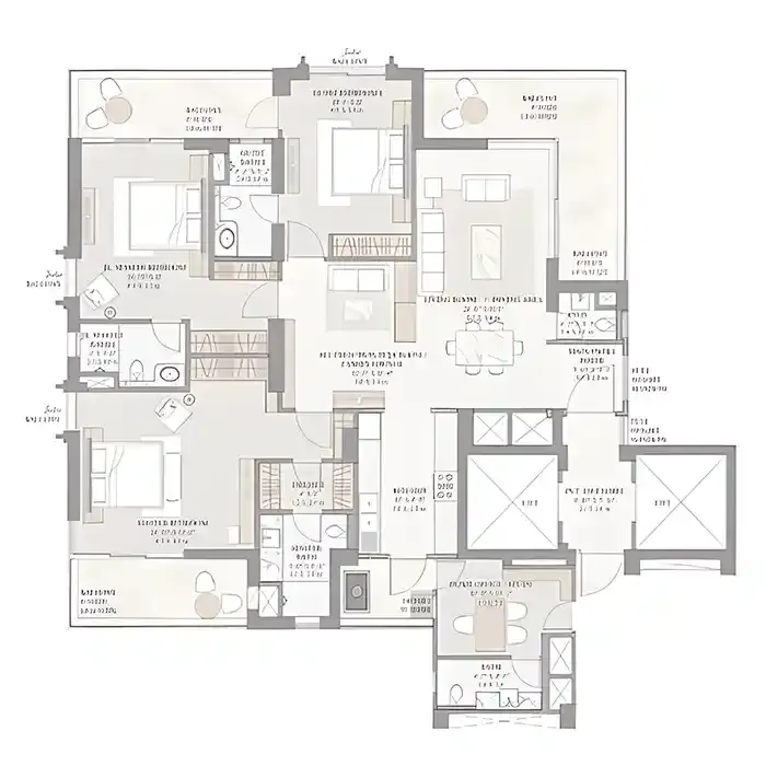 3 BHK Floor Plan